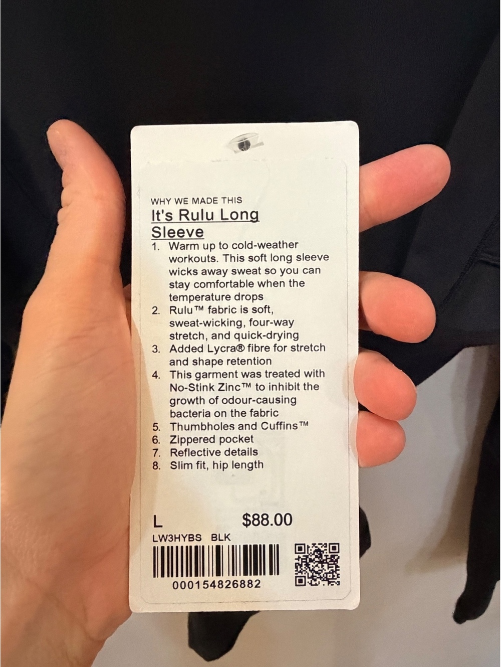 NWT Men’s Lululemon Rulu long long sleeve shirt - Picture 4 of 4